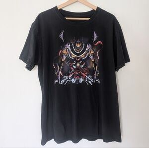 Rare Anime Neon Genesis Evangelion Black Graphic T-Shirt